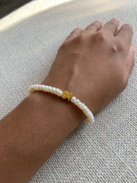 TOUS Silver vermeil bracelet With Pearls