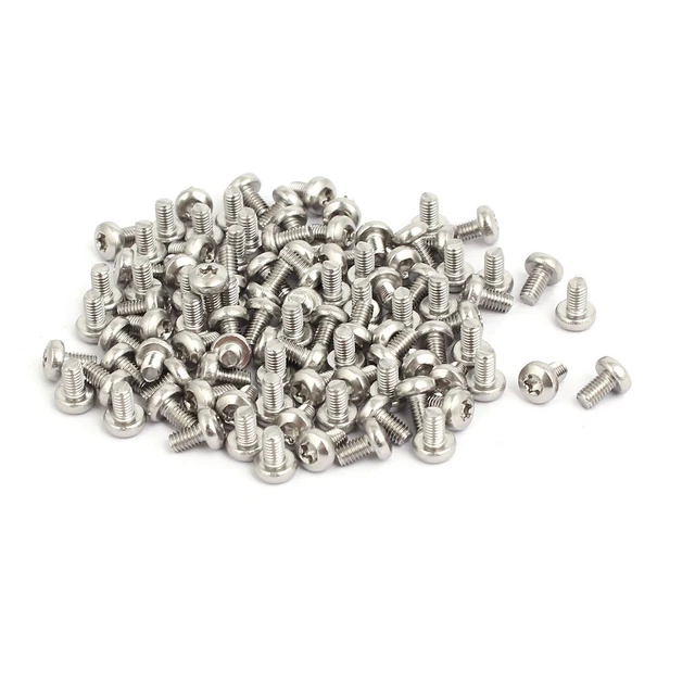 Juego De 10 Tornillos De Acero Inoxidable Cabeza De Botón 5/16-24 X 3/8 Pulgadas - Grado 5, Rosca Cuadrada