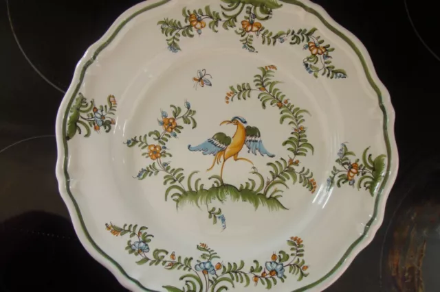 Vintage French Lallier a Moustiers Faience Pottery Decorative Hanging Plate. 
