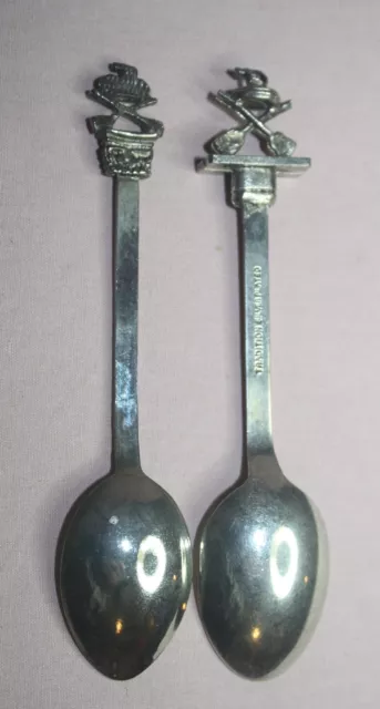 Collectible Lot Of 2 3-D Curling Spoons 1 Regina Sask. Souvenir Spoon Sp-962 3