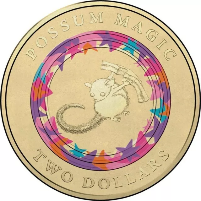 2017 $2 Purple Possum Magic Hush Can See Her Tail Australia Two Dollar Coin Circ