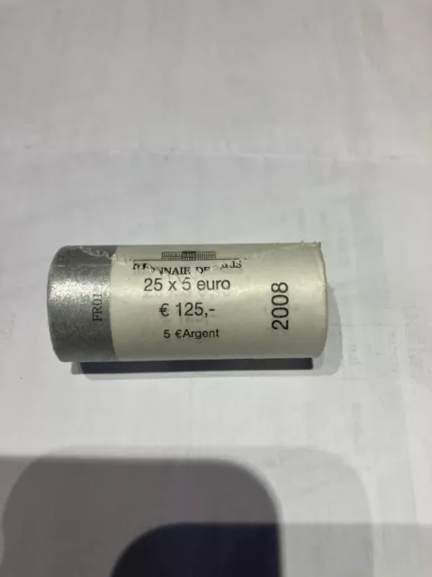 ROULEAU  NEUF 5  euros argent  2008