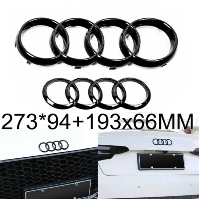 Avant Arrière Emblème pour AUDI A6 A5 A4 A3 A1 Logo Noir Badge Calandre