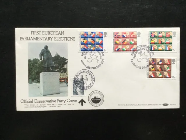 GB 1979  Euro Elections FDC, Official Tory Party Cover, London SW1 pmk(2077)