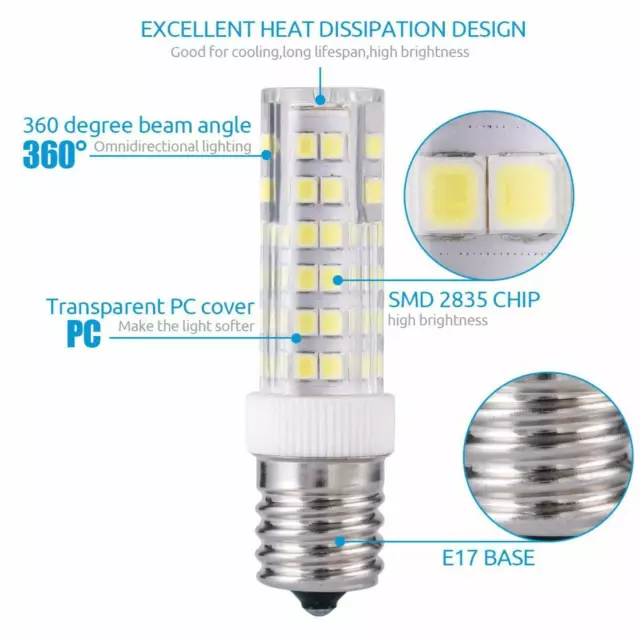 E17 LED Frigidaire Kenmore Intermediate Base Freezer 7W Appliance Light Bulb