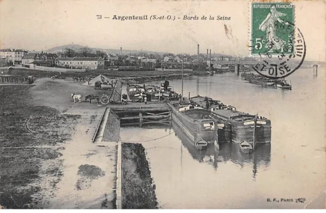 95 - ARGENTEUIL - SAN26156 - banks of the Seine - peniche