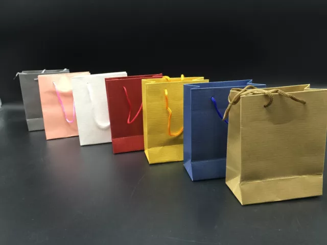 Bulk 1-100pcs Paper Gift Bags Carry Kraft Shopping Bag Party Wedding Favor
