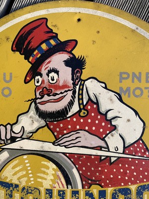 plaque de propreté tôle HUTCHINSON PNEU VÉLO MOTO GARAGE 