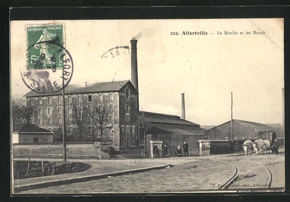 CPA Alfortville, Le Moulin et les Boeufs