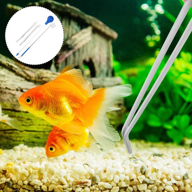 Limpiador de manchas de red de pesca para pecera camarones acuario pinzas nailon