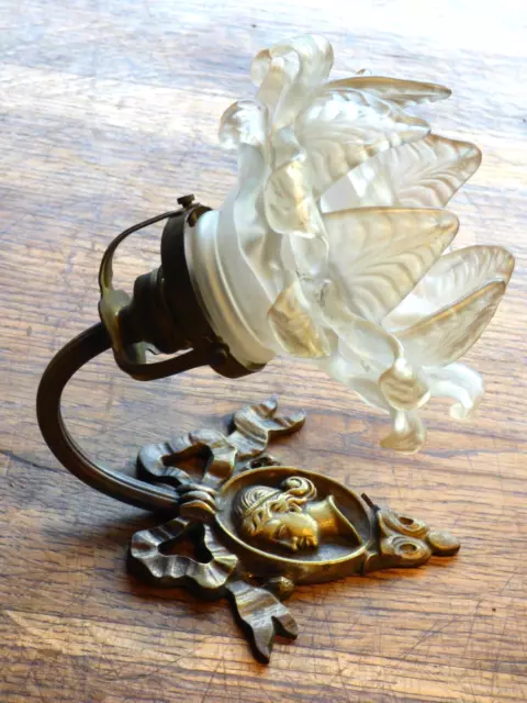 ancienne applique Lampe col de cygne bronze style louis XVI  vintage collection 2