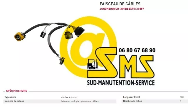 Cable Faisceau De Commande Cle 51416557 Electrique Jungheinrich Ere 120 125 225