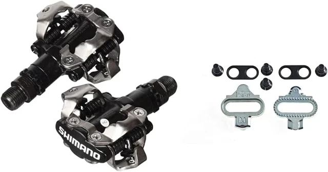 "Shimano PDM520 Clipless SPD Fahrrad Radfahren Pedale SCHWARZ ""mit Stollen"