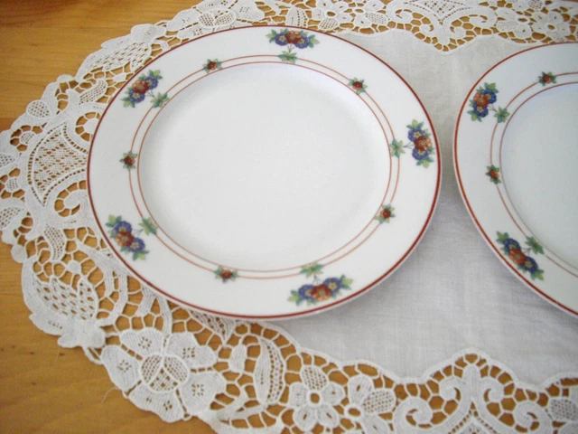 Vintage Syracuse China O.P.CO. CANTERBURY 6 1/4" Plates ~ Set of 2 ~ 2