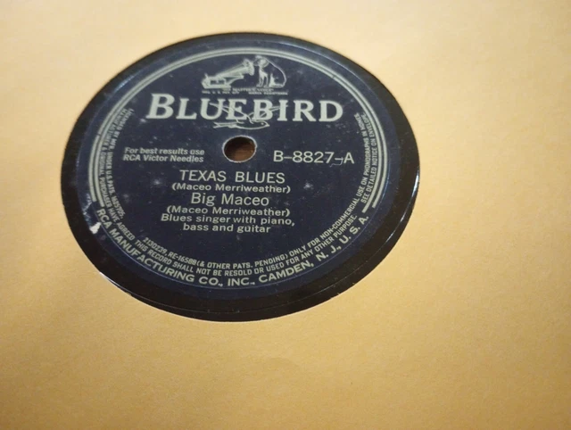Rare Blues 78- Big Maceo- Texas Blues- Bluebird 8827- E-/V++