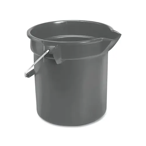 Rubbermaid Commercial Brute® Round Bucket, 10 Qt, Gray - 1 per EA - FG296300GRAY