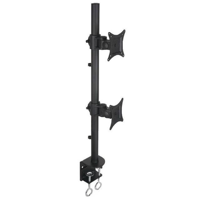 Equip Supporto da Scrivania per Monitor e TV con Morsetto Doppio Monitor 13-27' Max VESA 100 x