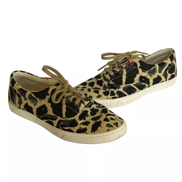 Bucketfeet Womens Giraffe Sneaker Tennis Shoes Sz 7 Beige Low Top Comfort Safari