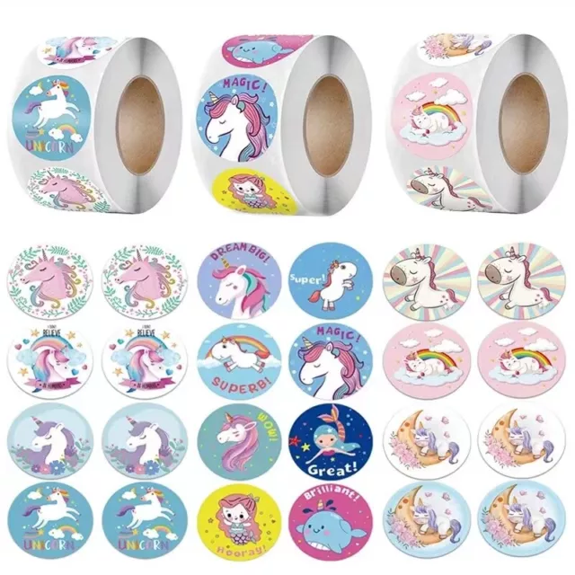 KIDS REWARD UNICORN Stickers Teachers Parents Children Praise School Labels 25mm