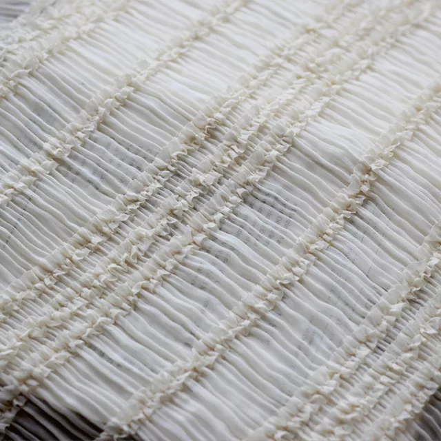 Netz Rüschen Tüll Chiffon Ruffles Stoff für Kostüm Kleid Vorhang DIY
