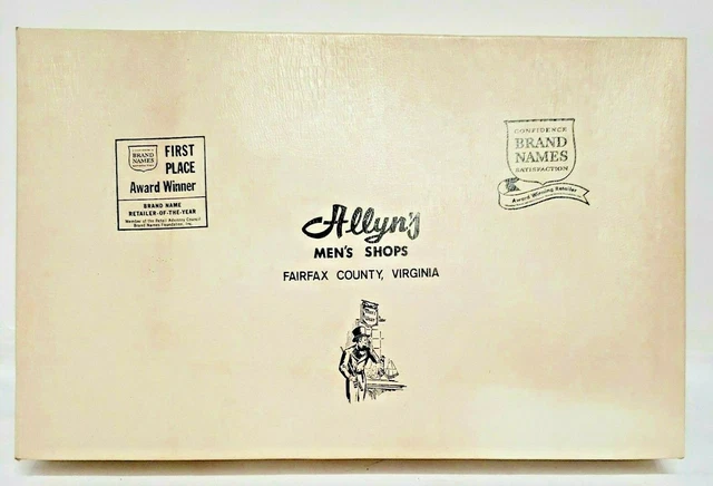 Vintage Allyns Mens Shop Large Gift Box 15 x 9 x 2