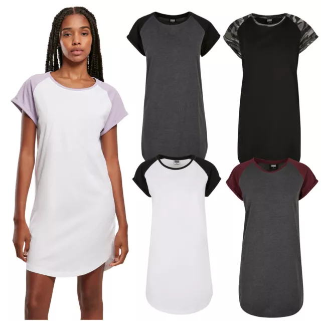 Urban Classics Ladies Contrast Raglan Tee Dress kurzes Tshirtkleid regular Kleid