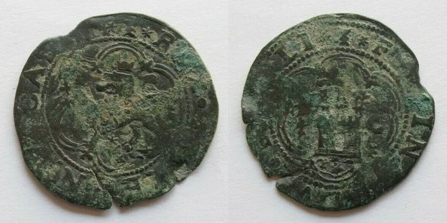 Monarchs Catholics, 4 Maravedi Of Basin. 0.19oz/1 3/16in