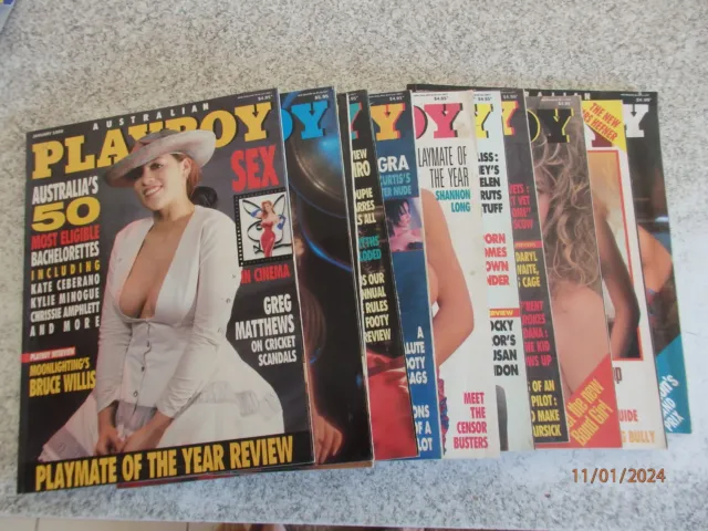 Australian Playboy Magazine  - 1989 11 Issues - No December Issue