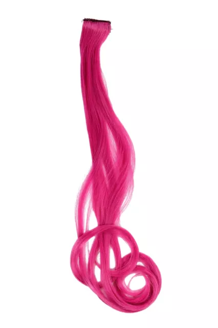 1 Clip Extension Cheveux Mèches Ondulés Rose Foncé 63cm YZF-P1C25-T2127