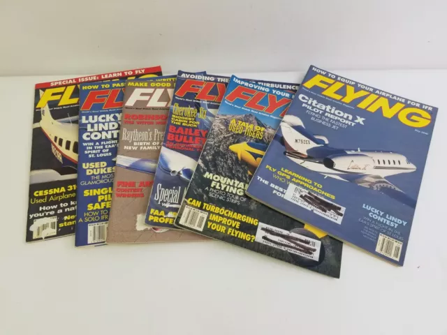Flying Magazine Lot Of 6  Airplane Aviation Jan-June 1996