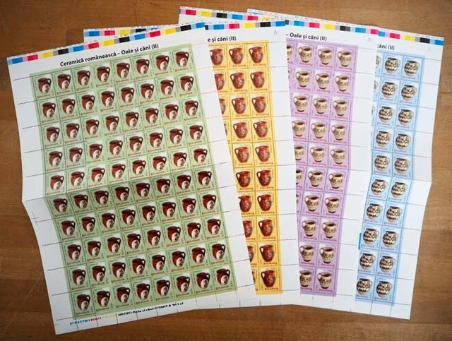 2007 Rumänien; 80 Serien Töpfe und Kannen II, **/MNH, MiNr. 6247/50, ME 1360,-