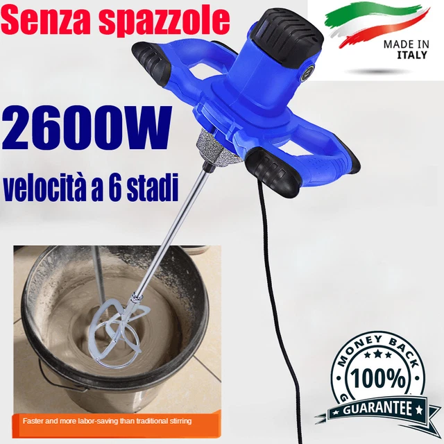 2600W 6 Vlocit Miscelatore Professionale, Miscelatore per Malta Foraggio Cement