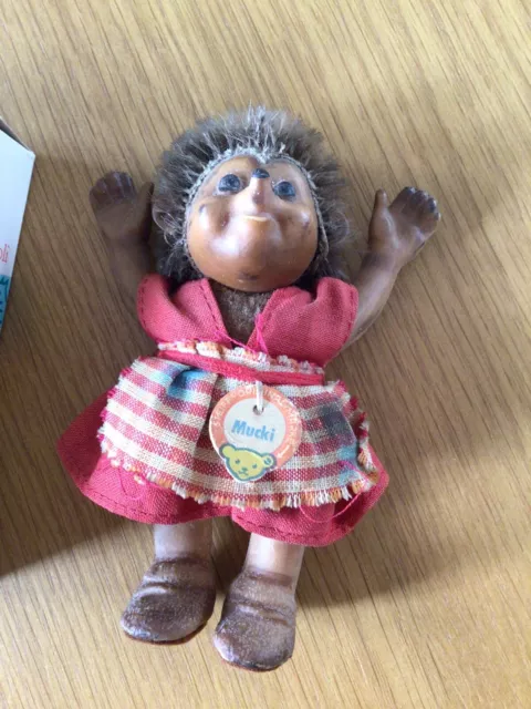 Steiff Mucki Girl Hedgehog Vintage Toy