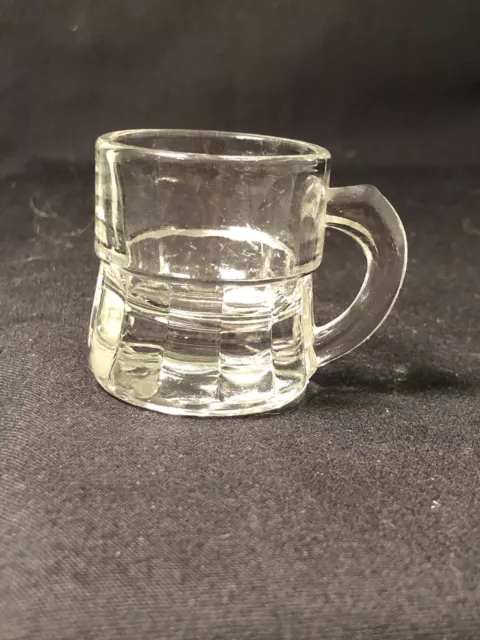 Vintage Federal Mini Beer Mug Shaped Shot Glass With F Shield Mark