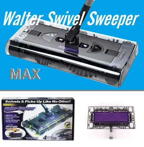 New Walter Swivel Sweeper Latest Cordless Max Quad Brush Cleaner