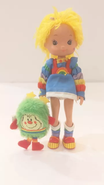 Rainbow Brite Vintage 1983 Hallmark Cards Plastic Doll Lucky sprite Toy