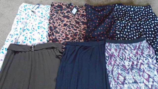 Job lot 7 maxi skirts. BNWT & used Womens bundle of size 12/14 New Look, M&S et