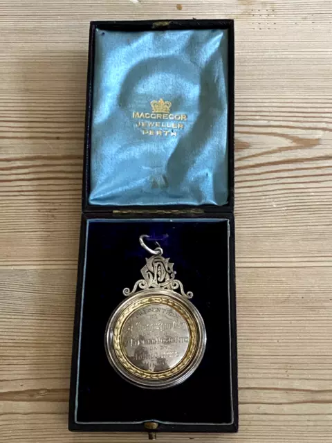 Antique Rare Silver St Saint Bernard Dog Show Medal  1887 In Orig Fitted Case