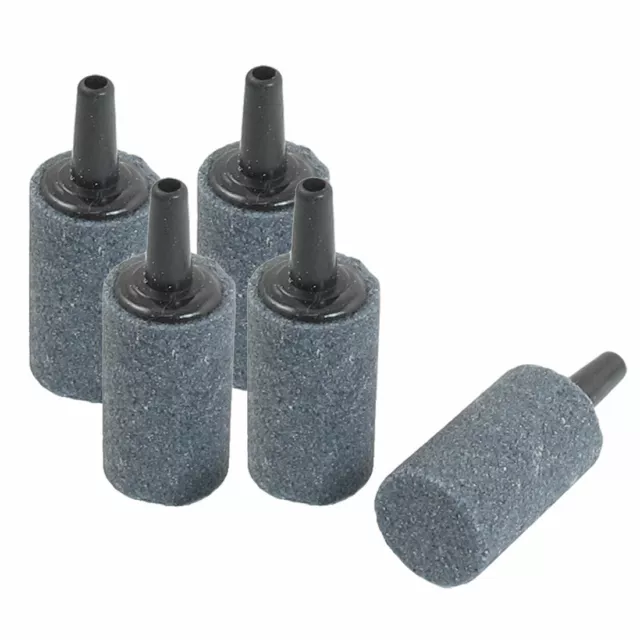 5 Pcs gris 15mm Dia cylindre mini Air bulle brique pour Aquarium