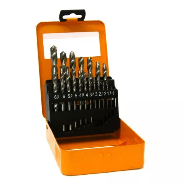 Set 19 Punte Per Trapano Hss Elicoidali Misura Da 1 A 10 Mm Metallo Legno