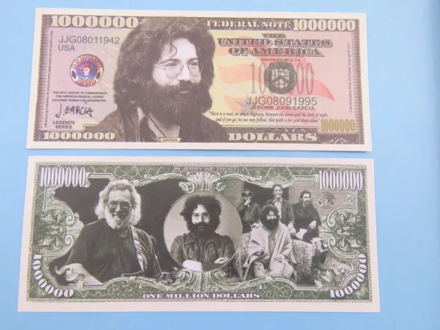 Jerry GARCIA of The GRATEFUL DEAD Legendary Band - $1,000,000 One Million Bucks