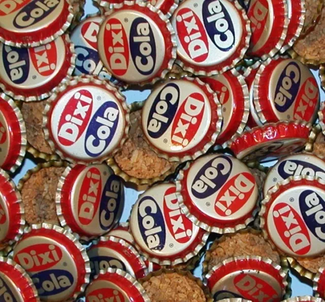 Soda pop bottle caps Lot of 25 DIXI COLA cork lined unused new old stock