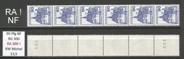 RM Burgen und Schlösser 90 Pfg Rollenanfang 300 Neue FL postfrisch
