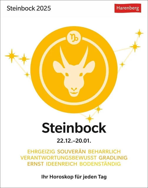 STEINBOCK STERNZEICHENKALENDER 2025 Tagesabreißkalender Ihr