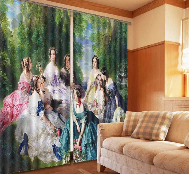 Eight Fairies 3D Curtains Blockout Photo Printing Curtains Drape Fabric