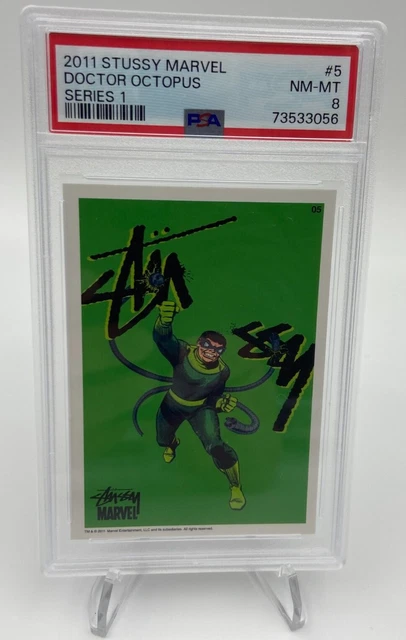 2011 STUSSY MARVEL Series 1 Card #5 DR. DOCTOR OCTOPUS Card MCU graded PSA 8