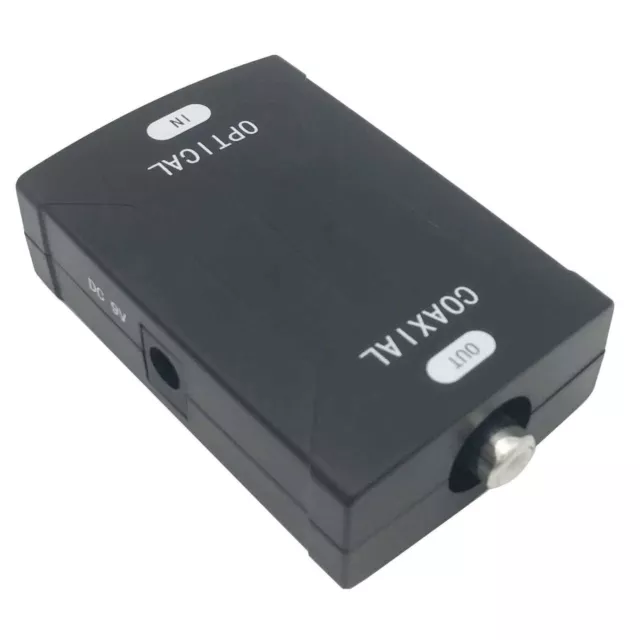 TOSlink Optical to Coax S/PDIF Coaxial Digital Audio Converter Dolby Digital DTS