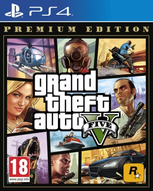 GTA 5 Premium Edition Grand Theft Auto V Playstation 4 (PS5) PS4 Spiel NEU & OVP