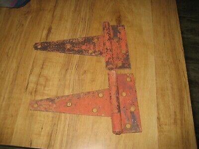 Pair Of Antique Barn Door,Shed, Hinges-T hinges 8"