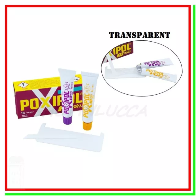 Adhesivo bicomponente transparente 14 ml - POXIPOL ST1453 - SIA Suministros